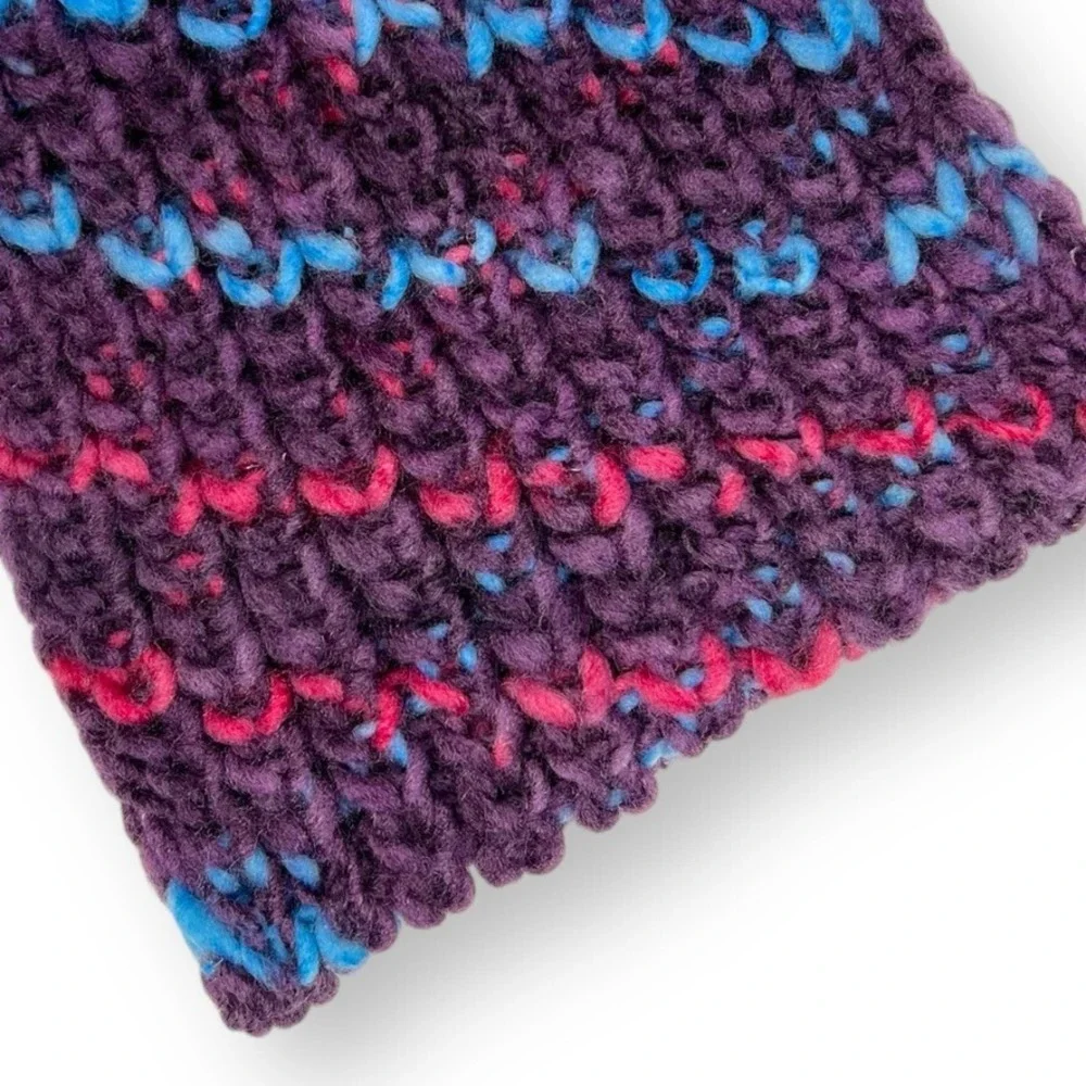 Earthbound Women's Purple Ribbed Crochet Knit Mobius Infinity Scarf 55